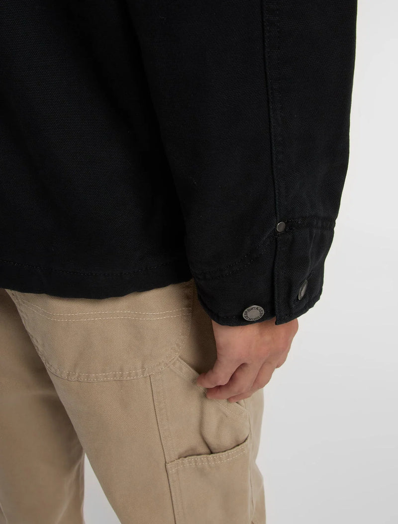 Load image into Gallery viewer, Dickies Men's Chore Lined Canvas Jacket Black DK0A8703BLK

