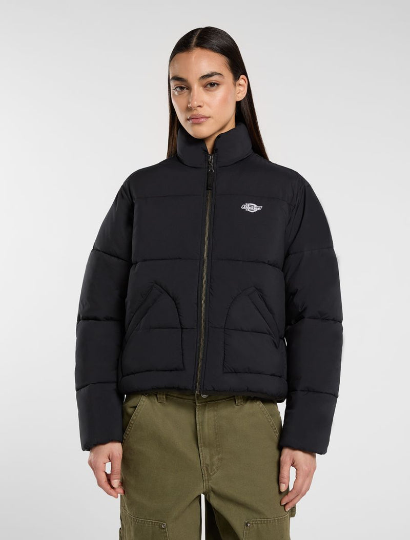 Load image into Gallery viewer, Dickies Women&#39;s Summerdale Puffer Jacket Black DK0A870JBLK
