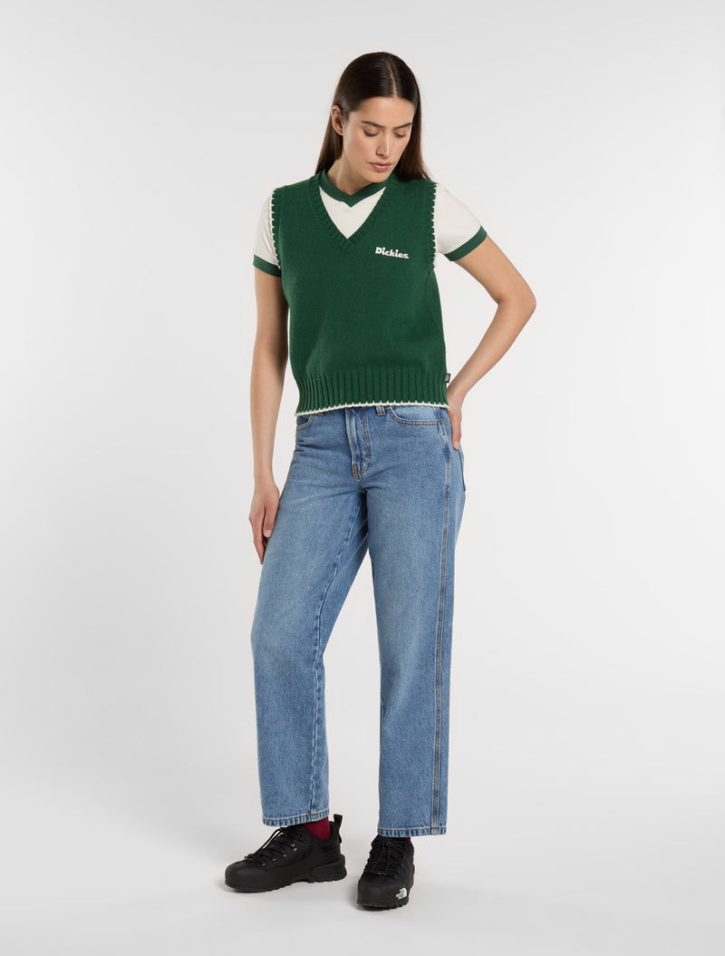 Load image into Gallery viewer, Dickies Women&#39;s Slayden Jumper Vest Pine DK0A87P2PIN
