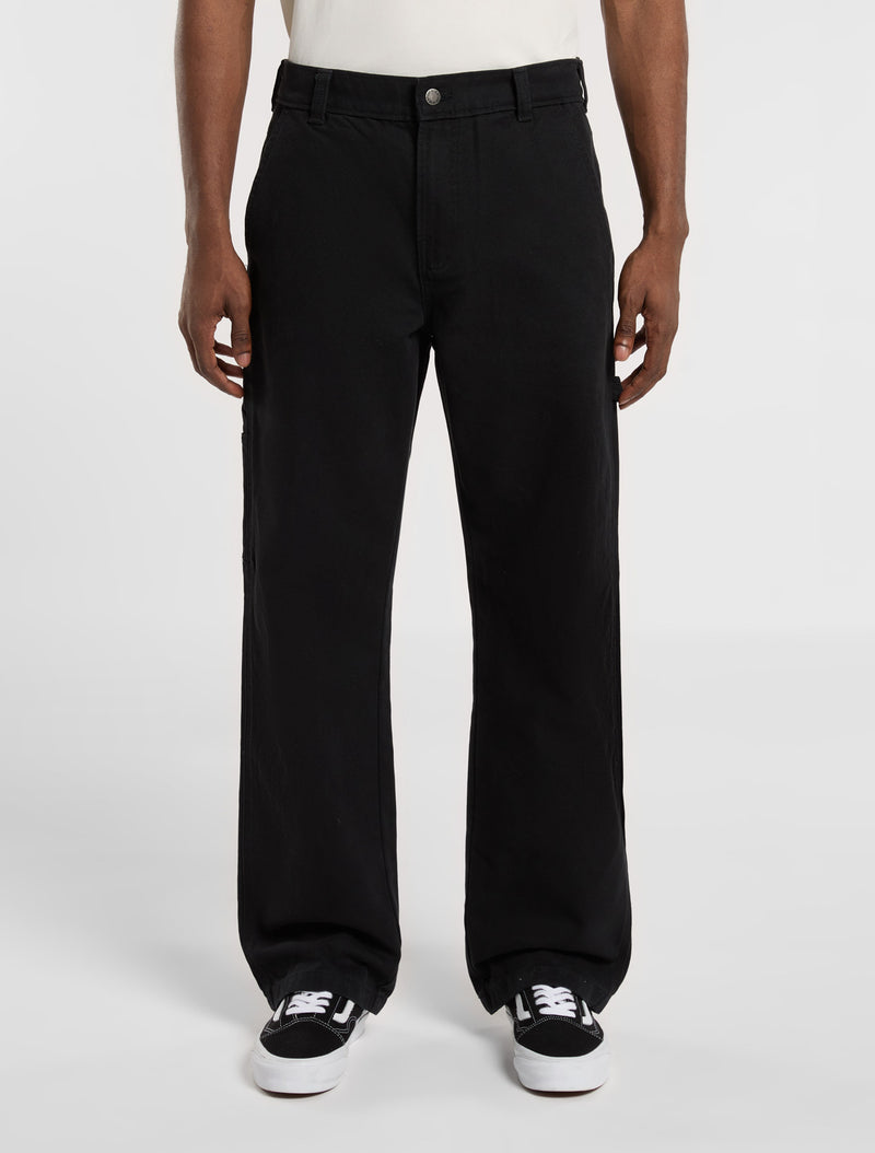 Load image into Gallery viewer, Dickies Men&#39;s Regular Canvas Carpenter Pants Black DK0A87PDBLK
