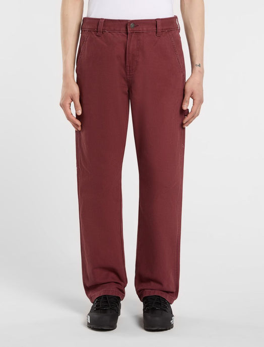 Dickies Men's Regular Canvas Carpenter Pants Burgundy DK0A87PDL161