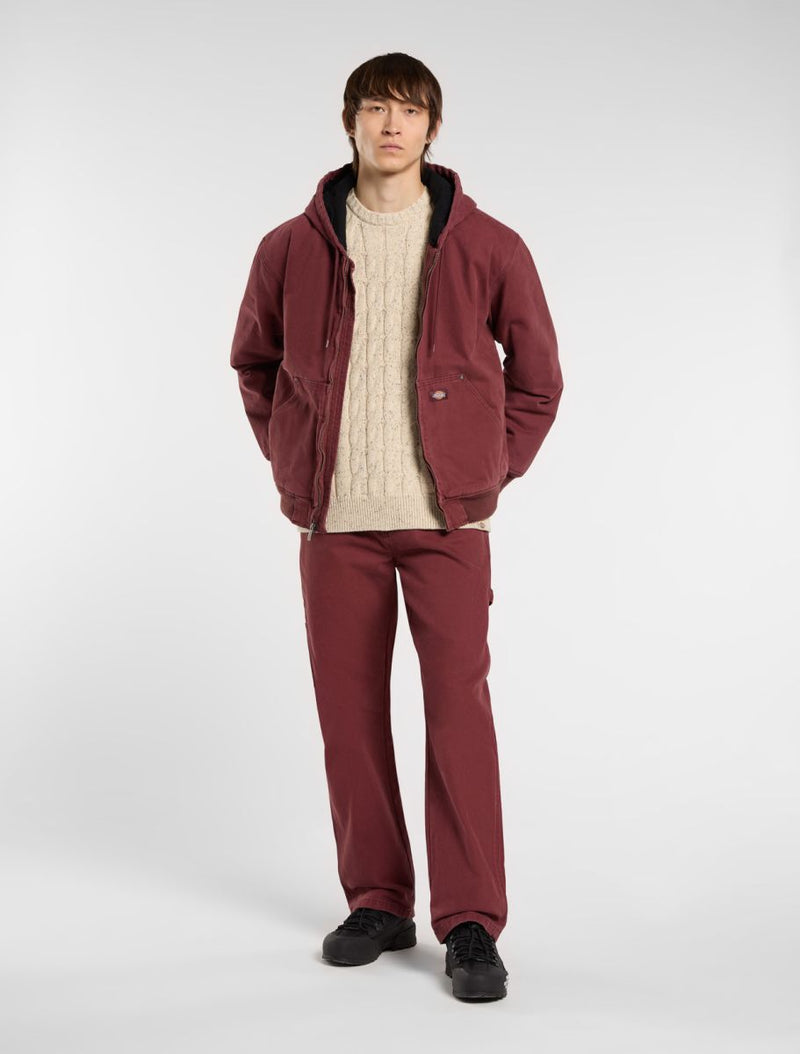 Load image into Gallery viewer, Dickies Men&#39;s Regular Canvas Carpenter Pants Burgundy DK0A87PDL161
