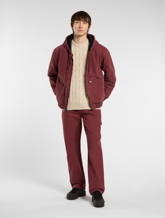 Dickies Men's Regular Canvas Carpenter Pants Burgundy DK0A87PDL161