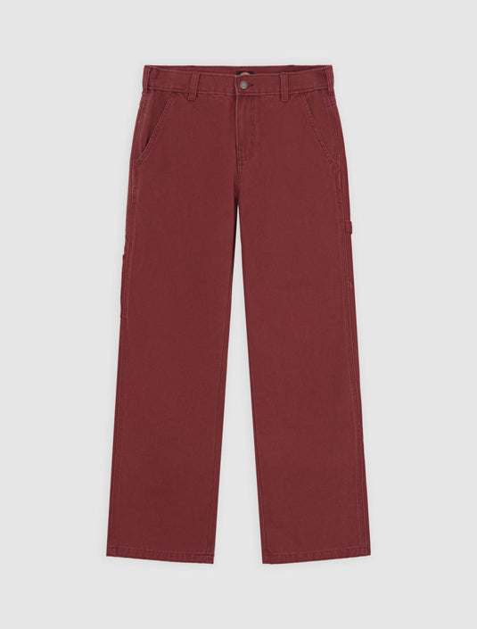 Dickies Men's Regular Canvas Carpenter Pants Burgundy DK0A87PDL161