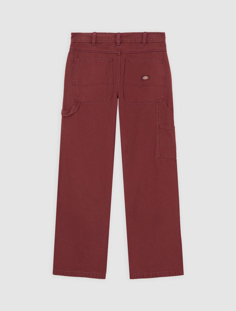 Load image into Gallery viewer, Dickies Men&#39;s Regular Canvas Carpenter Pants Burgundy DK0A87PDL161
