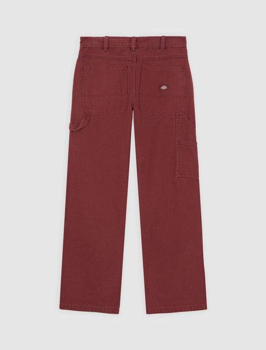 Dickies Men's Regular Canvas Carpenter Pants Burgundy DK0A87PDL161
