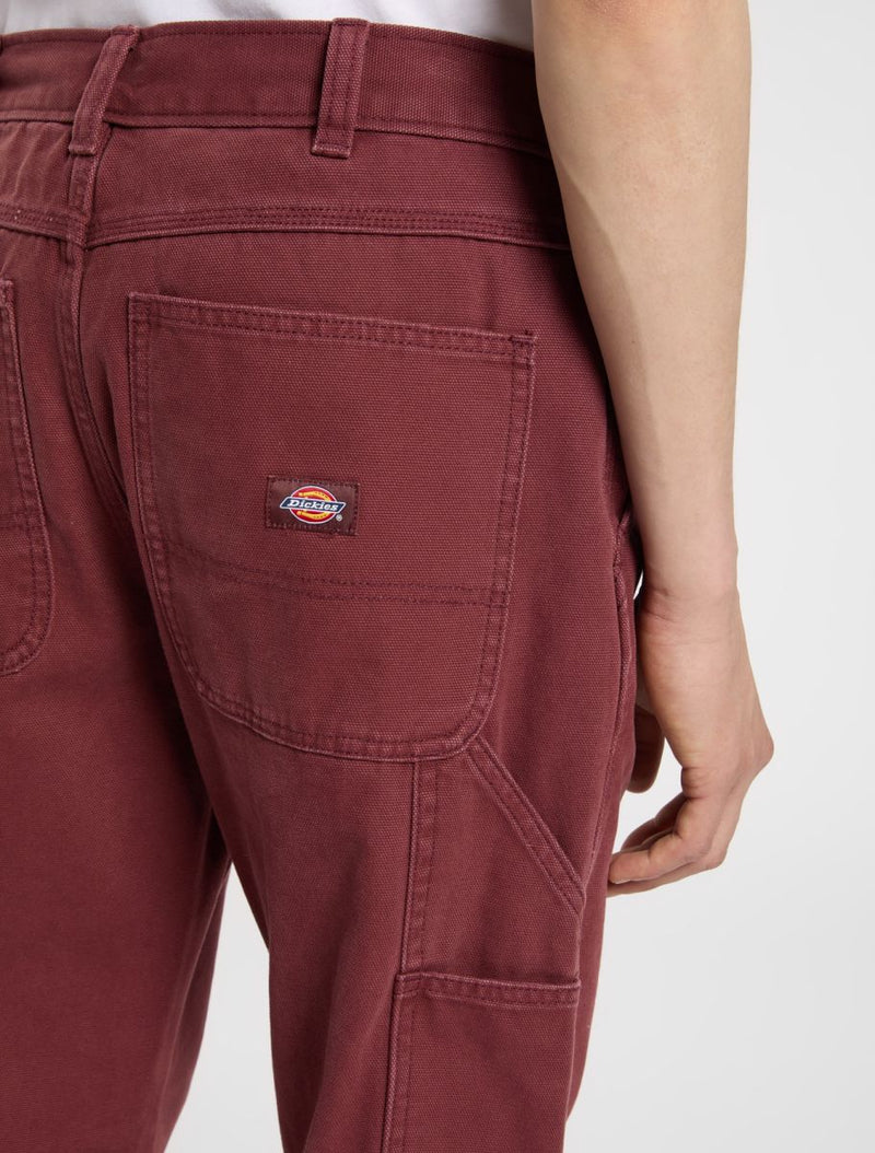 Load image into Gallery viewer, Dickies Men&#39;s Regular Canvas Carpenter Pants Burgundy DK0A87PDL161
