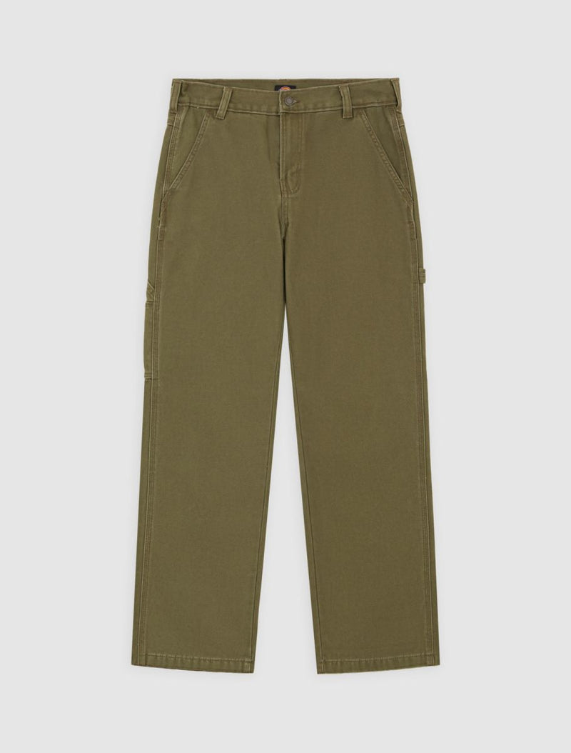 Load image into Gallery viewer, Dickies Men&#39;s Regular Canvas Carpenter Pants Military Green DK0A87PDMGR
