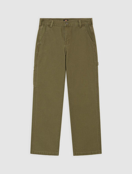 Dickies Men's Regular Canvas Carpenter Pants Military Green DK0A87PDMGR