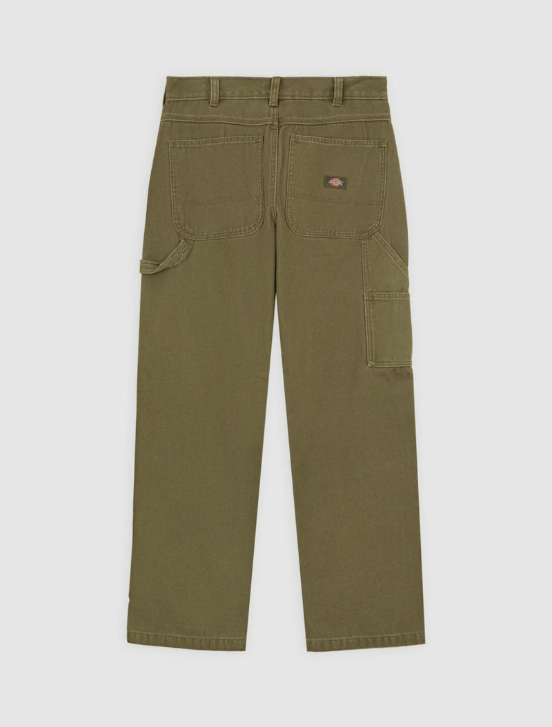Load image into Gallery viewer, Dickies Men&#39;s Regular Canvas Carpenter Pants Military Green DK0A87PDMGR
