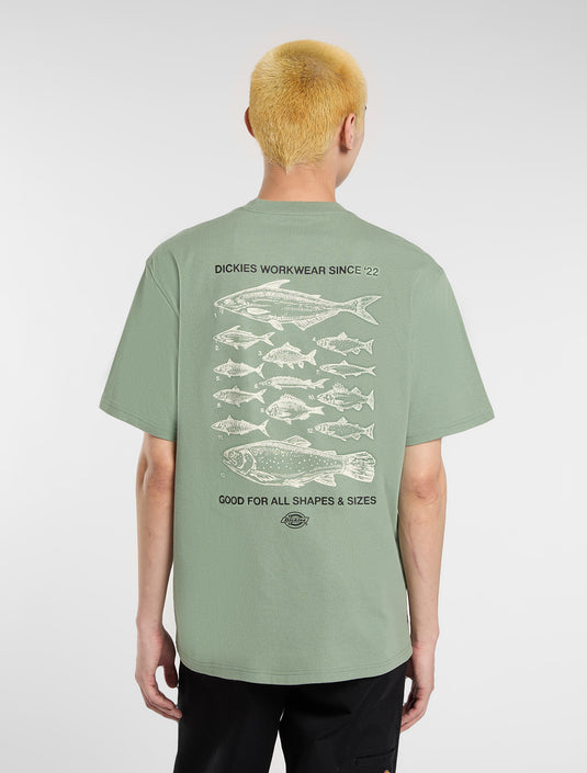 Dickies Men's Laryville Mid Weight T-shirt Olive Green DK0A87QGL191