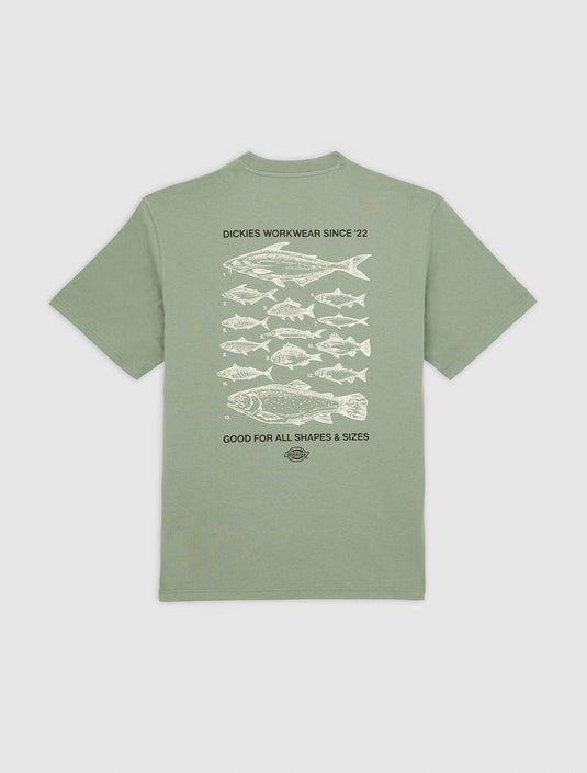 Dickies Men's Laryville Mid Weight T-shirt Olive Green DK0A87QGL191