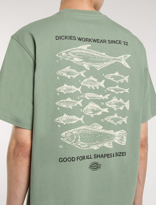 Dickies Men's Laryville Mid Weight T-shirt Olive Green DK0A87QGL191