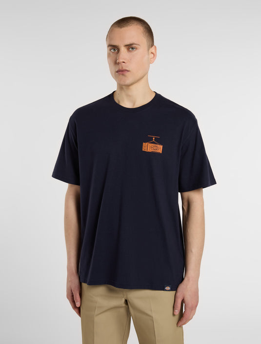 Dickies Men's Apison Light Weight T-shirt Dark Blue DK0A87QML181