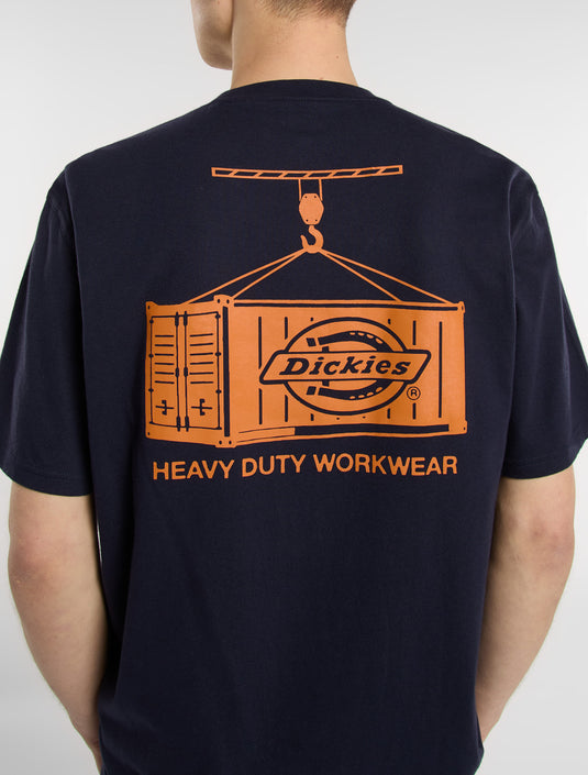 Dickies Men's Apison Light Weight T-shirt Dark Blue DK0A87QML181