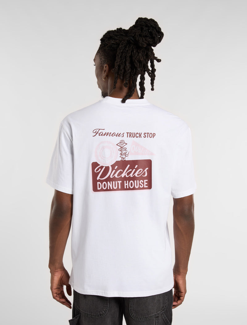Load image into Gallery viewer, Dickies Men&#39;s Donut House Light Weight T-shirt White DK0A87QN0WH
