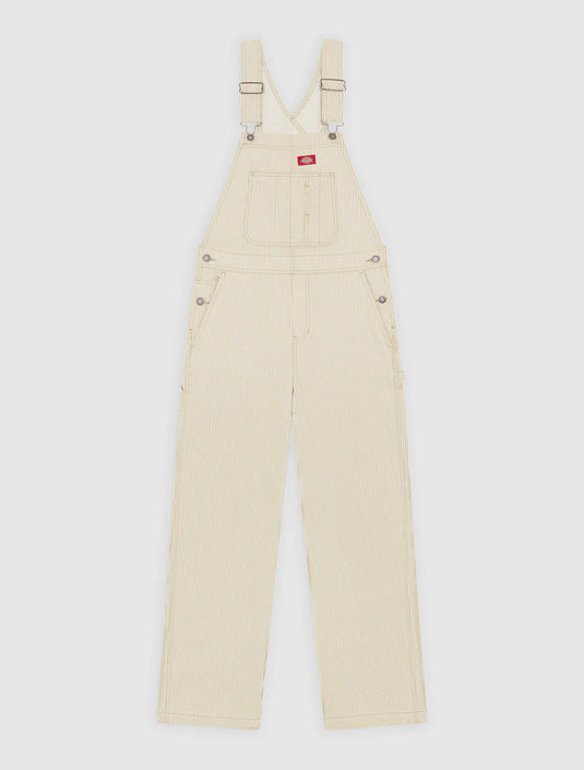 Dickies Women's Hickory Bib Overalls Beige DK0A8829L44