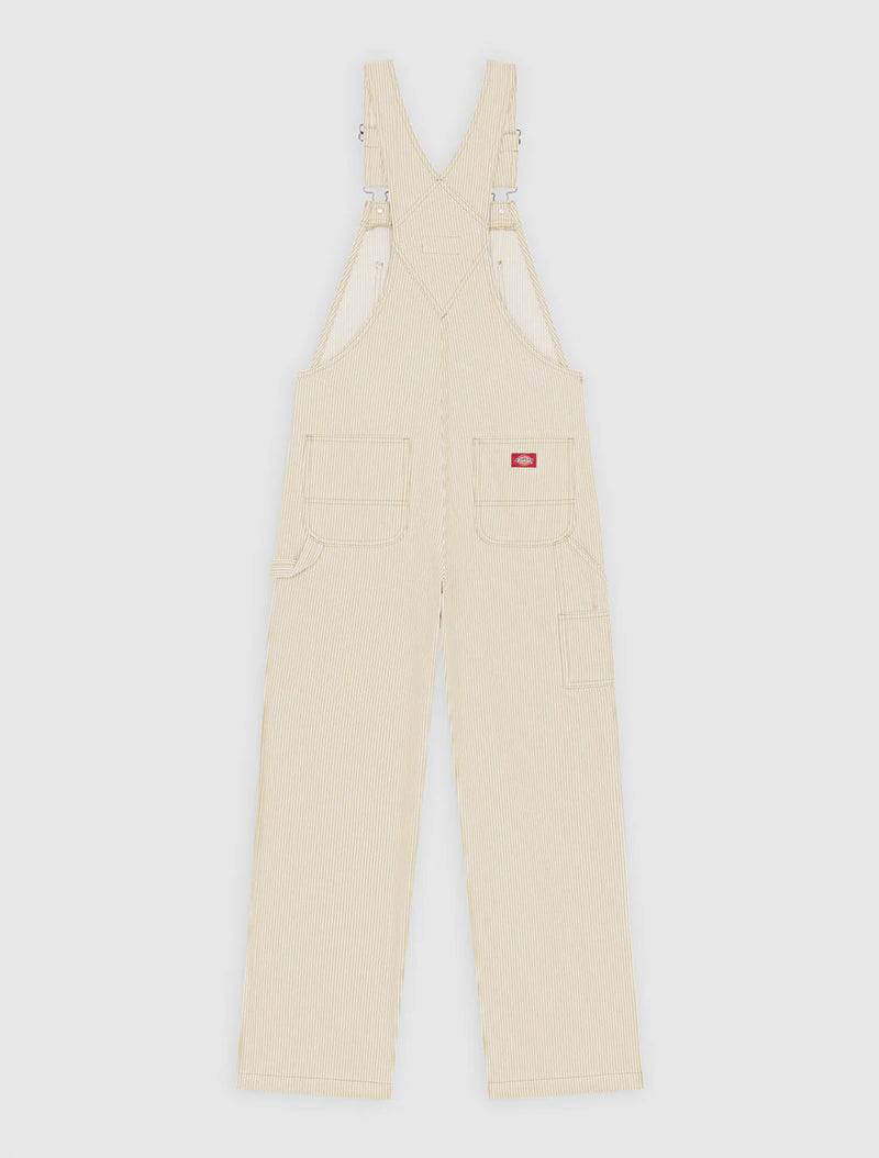 Load image into Gallery viewer, Dickies Women's Hickory Bib Overalls Beige DK0A8829L44
