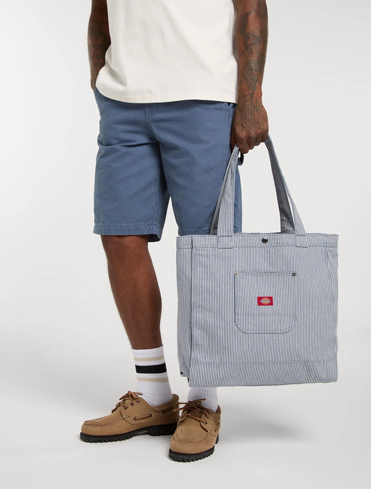 Dickies Unisex Cleveland Hickory Tote Bag Retro Indigo DK0A8835RI2