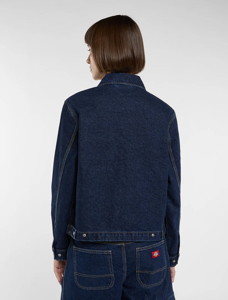 Load image into Gallery viewer, Dickies Women's Denim Painter Jacket Dark Indigo DK0A883E0DD
