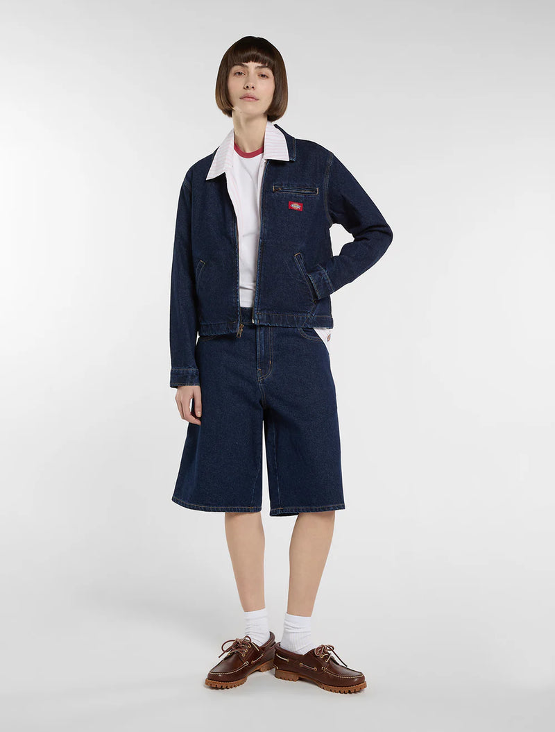 Load image into Gallery viewer, Dickies Women's Denim Painter Jacket Dark Indigo DK0A883E0DD
