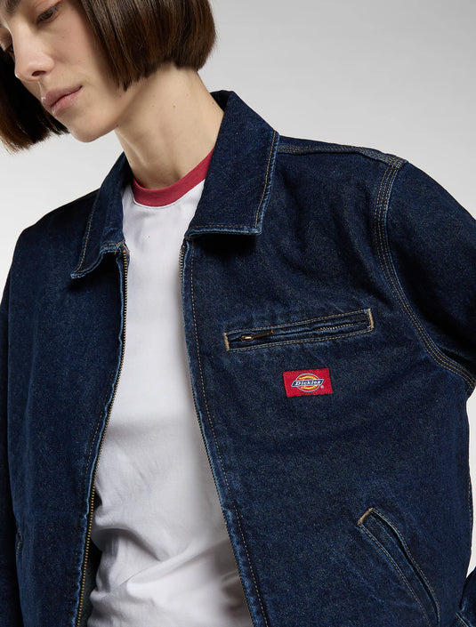 Dickies Women's Denim Painter Jacket Dark Indigo DK0A883E0DD