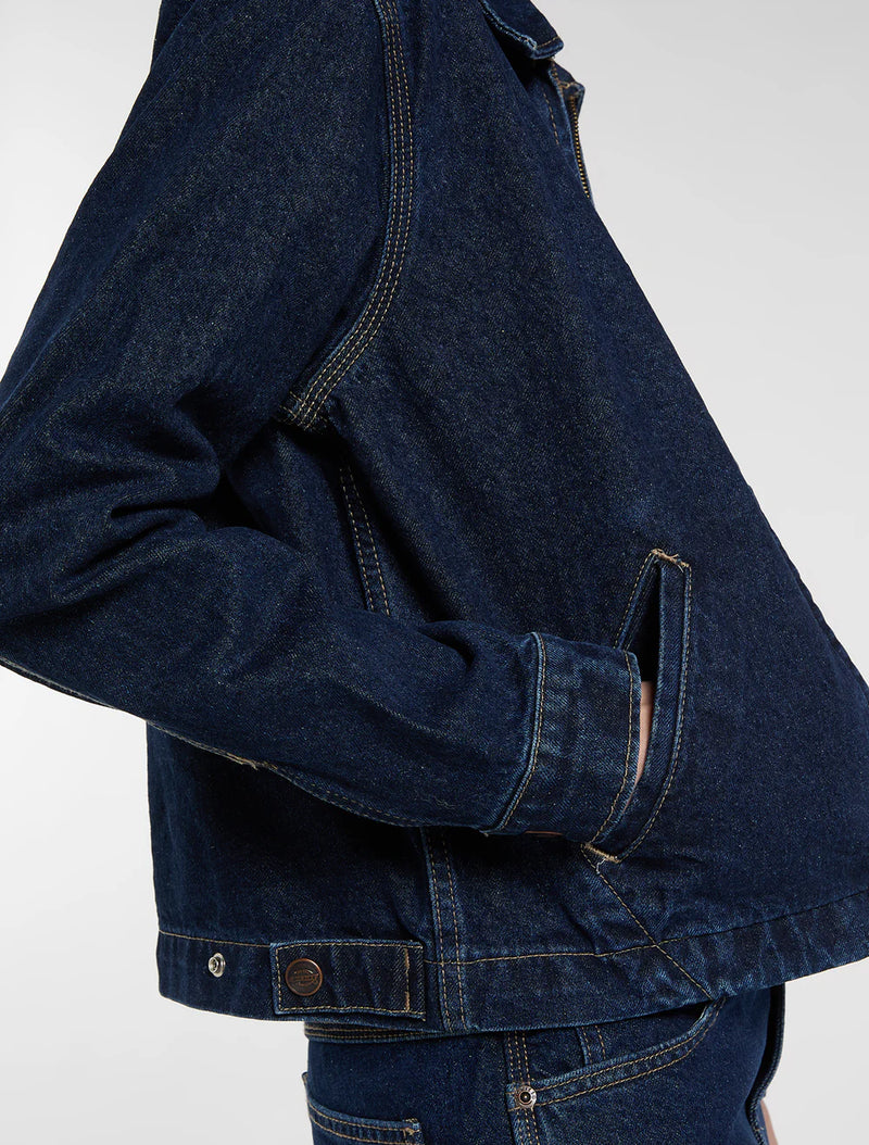 Load image into Gallery viewer, Dickies Women's Denim Painter Jacket Dark Indigo DK0A883E0DD
