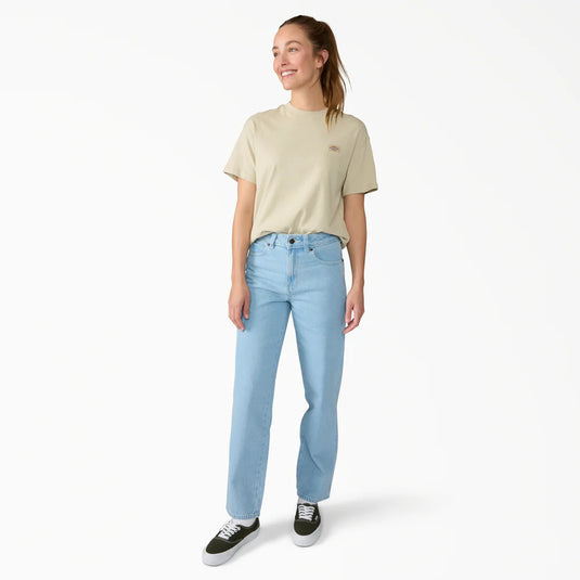 Dickies Women's 993 High Waist Tapered Carpenter Jeans Vintage Aged Blue DK0A883LC15