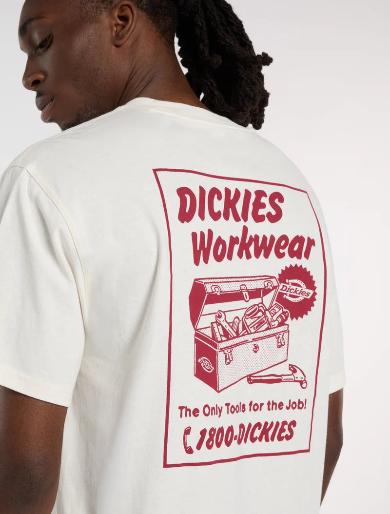 Load image into Gallery viewer, Dickies Men's Dry Ridge T-Shirt Egret DK0A8853C48
