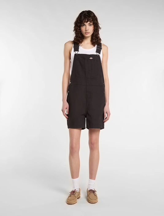 Dickies Women's Lightweight Canvas Short Bib Black DK0A885GBLK