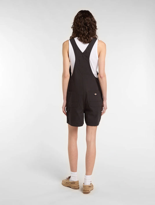 Dickies Women's Lightweight Canvas Short Bib Black DK0A885GBLK