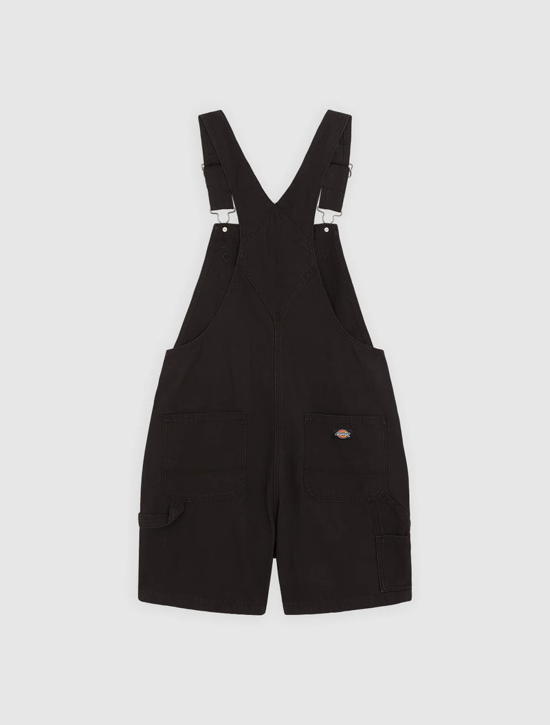 Load image into Gallery viewer, Dickies Women's Lightweight Canvas Short Bib Black DK0A885GBLK
