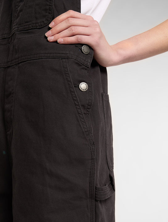 Dickies Women's Lightweight Canvas Short Bib Black DK0A885GBLK