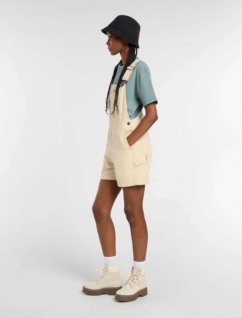 Load image into Gallery viewer, Dickies Women's Lightweight Canvas Short Bib Wood Ash DK0A885GL17
