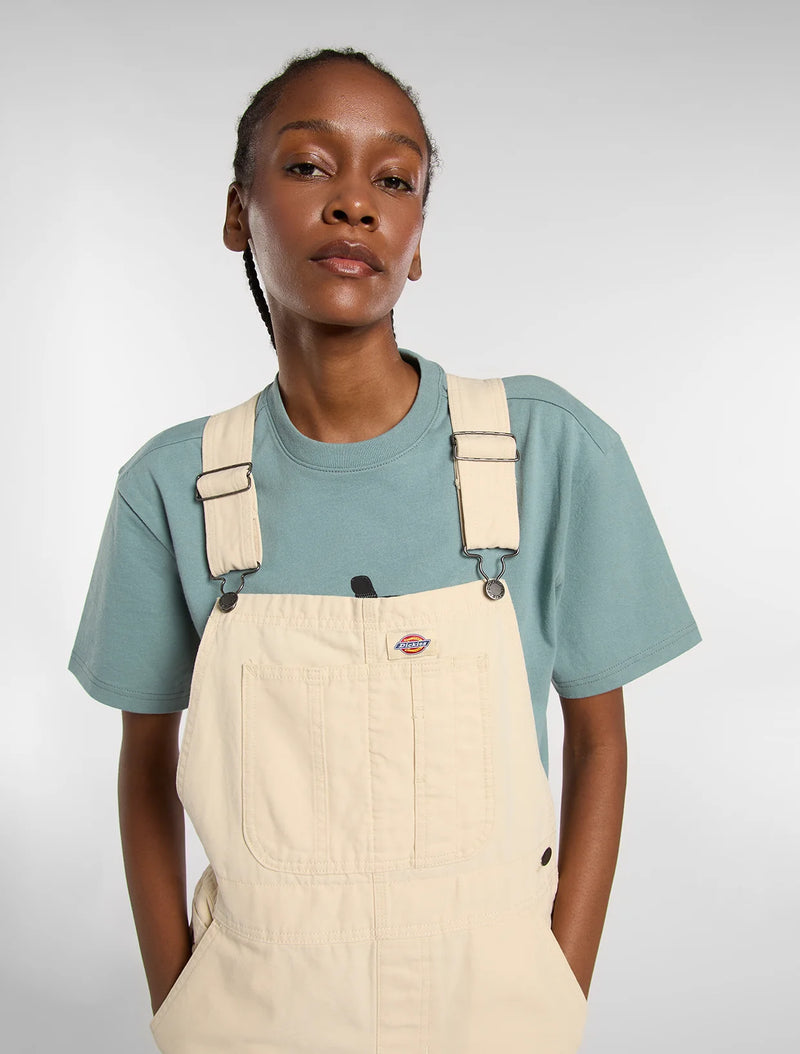 Load image into Gallery viewer, Dickies Women's Lightweight Canvas Short Bib Wood Ash DK0A885GL17
