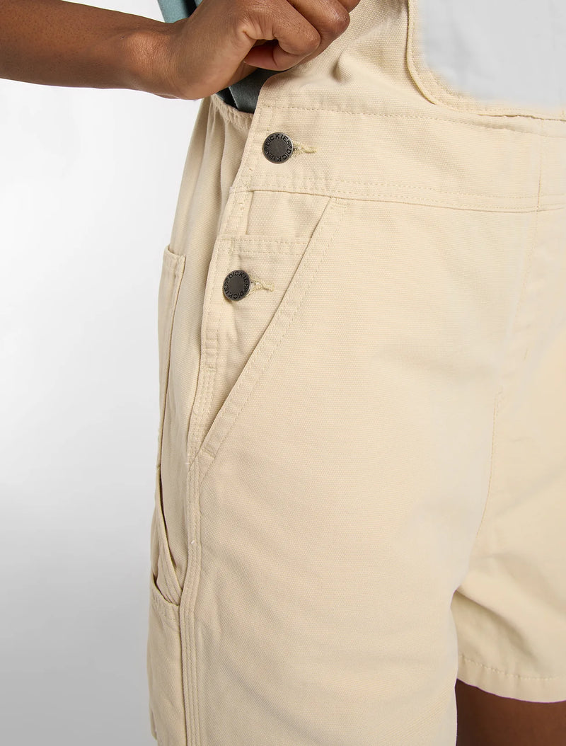 Load image into Gallery viewer, Dickies Women's Lightweight Canvas Short Bib Wood Ash DK0A885GL17
