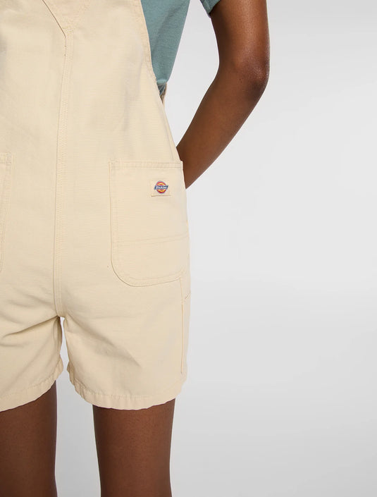Dickies Women's Lightweight Canvas Short Bib Wood Ash DK0A885GL17