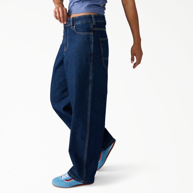 Load image into Gallery viewer, Dickies Women's 957 Loose Tapered Work Pants Dark Indigo DK0A885J0DD
