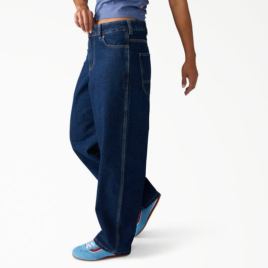 Dickies Women's 957 Loose Tapered Work Pants Dark Indigo DK0A885J0DD