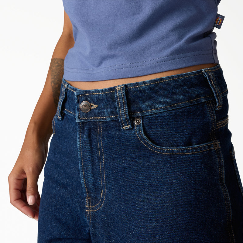 Load image into Gallery viewer, Dickies Women's 957 Loose Tapered Work Pants Dark Indigo DK0A885J0DD
