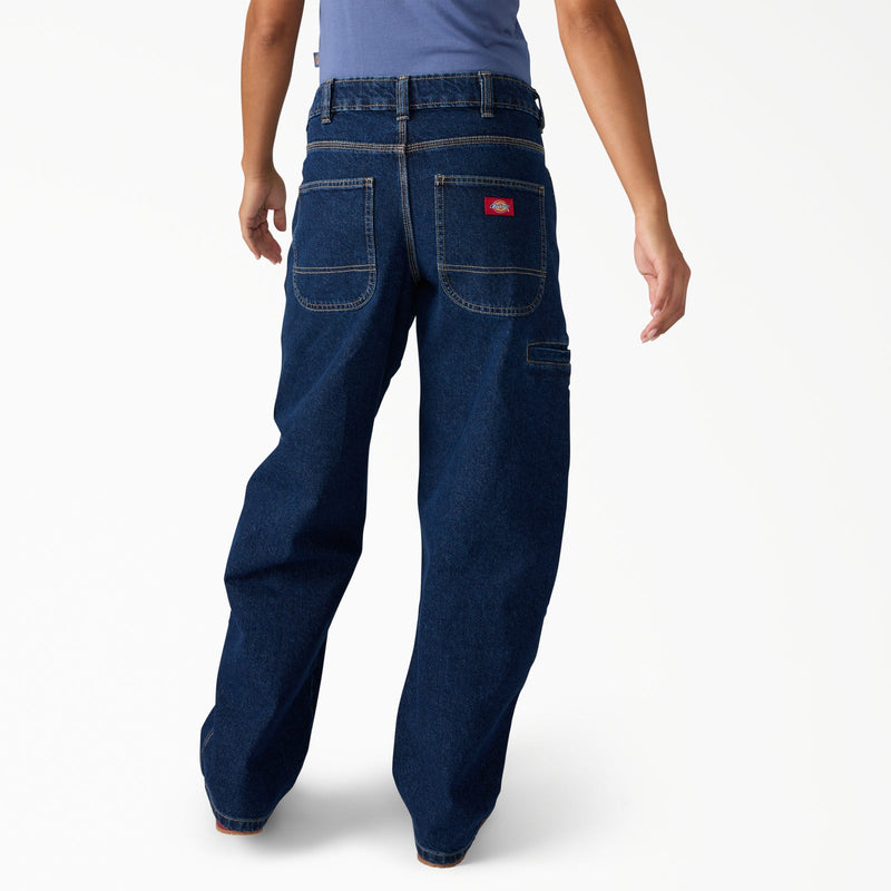Load image into Gallery viewer, Dickies Women's 957 Loose Tapered Work Pants Dark Indigo DK0A885J0DD

