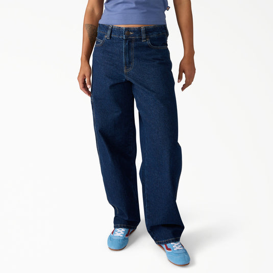 Dickies Women's 957 Loose Tapered Work Pants Dark Indigo DK0A885J0DD