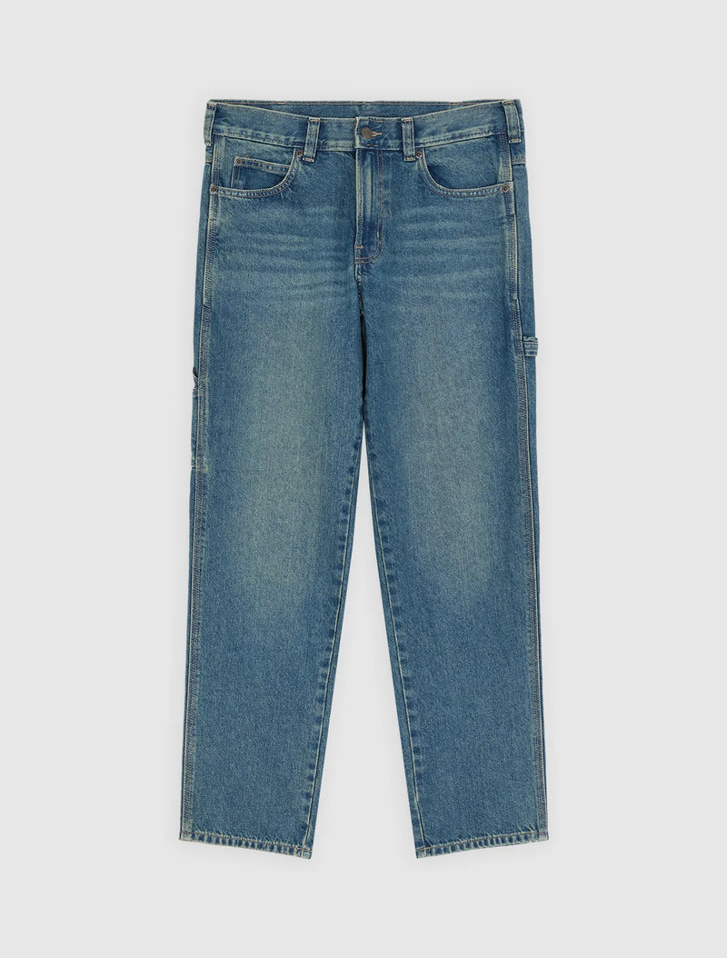 Load image into Gallery viewer, Dickies Women's 957 Loose Tapered Work Jeans Khaki Tinted Blue DK0A885JL231

