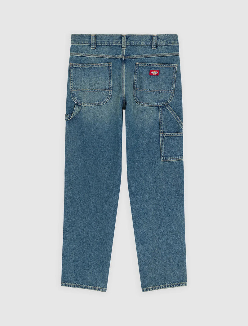 Load image into Gallery viewer, Dickies Women's 957 Loose Tapered Work Jeans Khaki Tinted Blue DK0A885JL231
