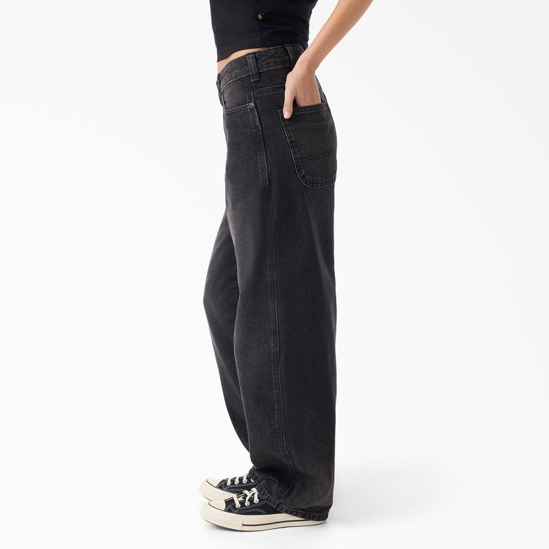 Load image into Gallery viewer, Dickies Women's 957 Loose Tapered Work Pants Faded Black Wash DK0A885JDBX
