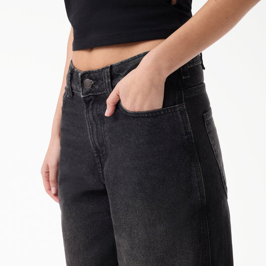 Dickies Women's 957 Loose Tapered Work Pants Faded Black Wash DK0A885JDBX