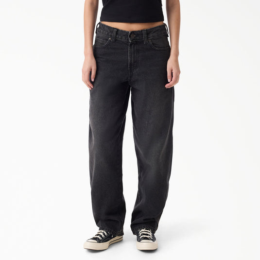Dickies Women's 957 Loose Tapered Work Pants Faded Black Wash DK0A885JDBX