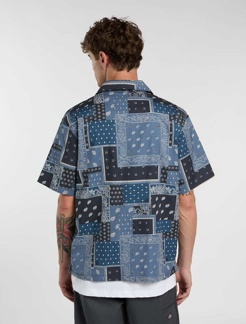Load image into Gallery viewer, Dickies Men's Glandorf Short Sleeve Shirt Dynamic Blue DK0A889T0DN
