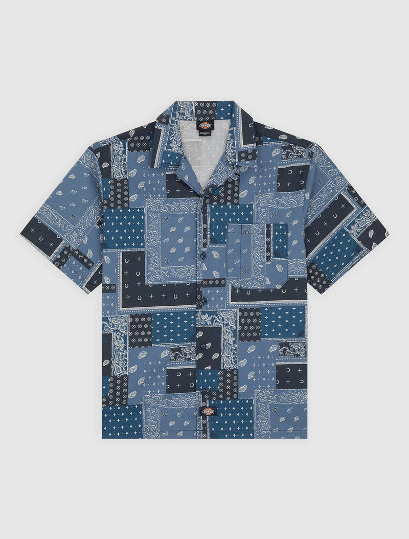Load image into Gallery viewer, Dickies Men's Glandorf Short Sleeve Shirt Dynamic Blue DK0A889T0DN
