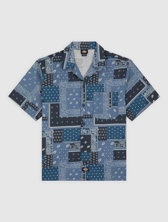 Dickies Men's Glandorf Short Sleeve Shirt Dynamic Blue DK0A889T0DN